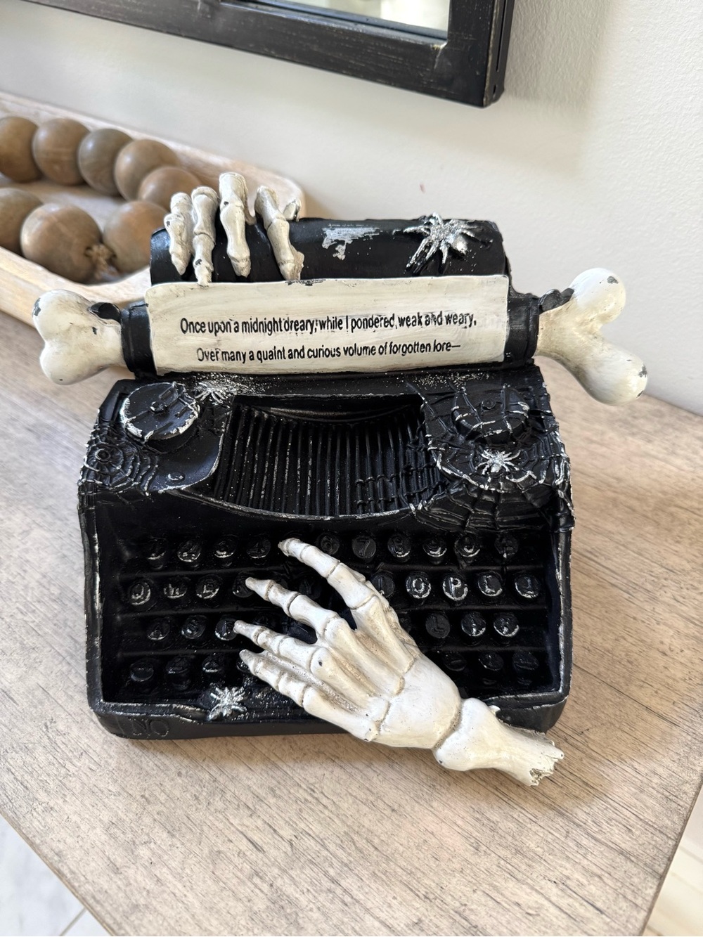 Skeleton Typewriter Decor prop Halloween art deco decoration BOO! 💀